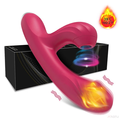 Clit Sucker 2 in 1 Vibrator Dildo for Women