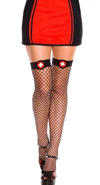 Doctors & Nurses Dress Up Mesh Tall Net Socks