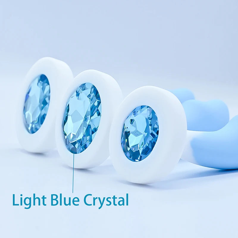 Silicone Anal Plug Crystal Base Butt Plug