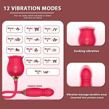 Rose Dildo Sucking Vibrator for Women