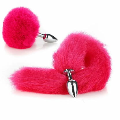 Exotic Anus Plug Toys with Separable Fox Tail Metal Butt Plug