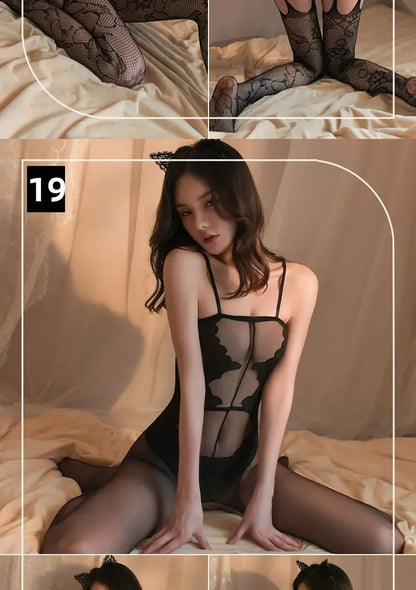 Sex Bodysuits Women Transparent Bodystocking for Sex Bold Body Suit Open Bra Outfits Erotic Costumes Sexy Fishnet Lingerie