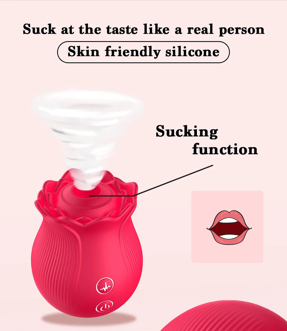 Rose Dildo Sucking Vibrator for Women