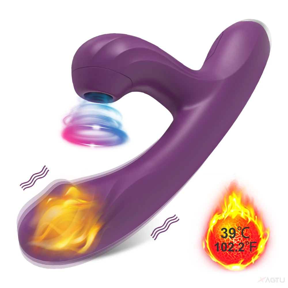 Clit Sucker 2 in 1 Vibrator Dildo for Women