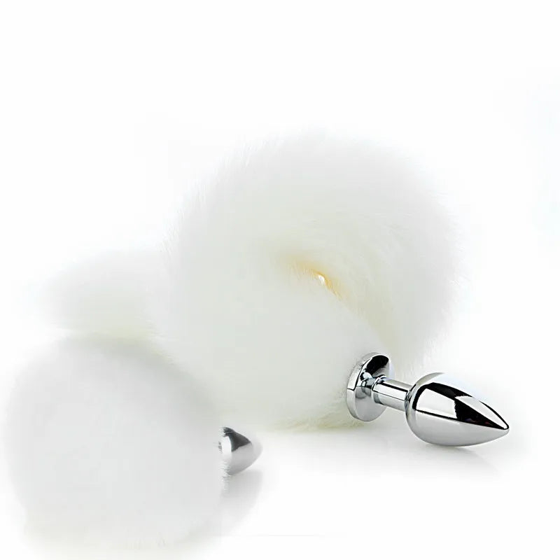 Exotic Anus Plug Toys with Separable Fox Tail Metal Butt Plug