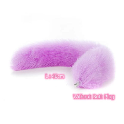 Exotic Anus Plug Toys with Separable Fox Tail Metal Butt Plug