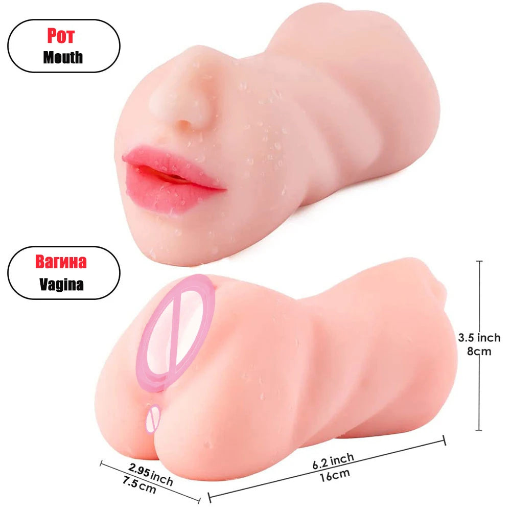 Sex toys Male Masturbator Toys 3in1 Realistic Vagina Anal Sex Simulation