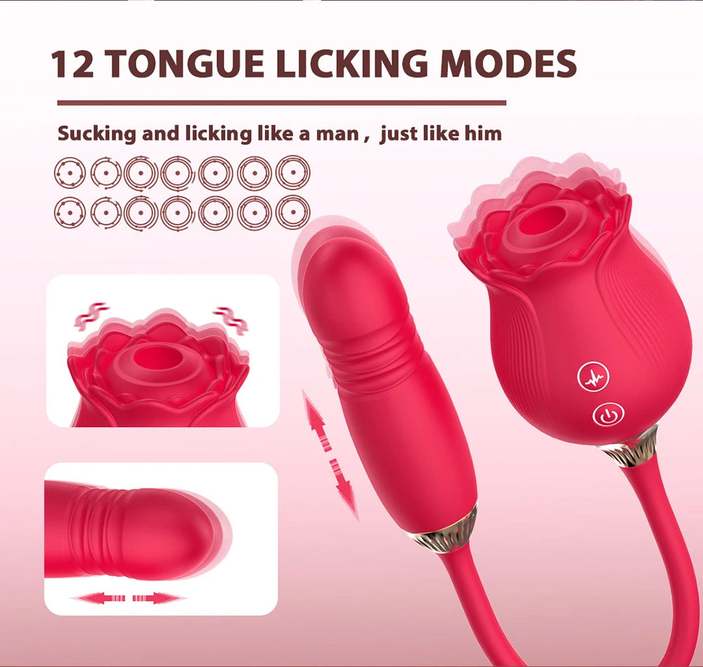 Rose Dildo Sucking Vibrator for Women