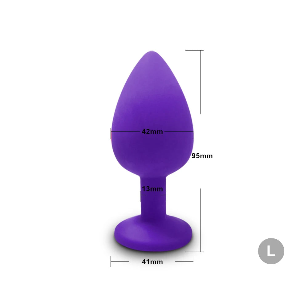 S/M/L Anal Plug Butt Vibrator Women/Men Soft Silicone Round Shaped Erotic Bullet Anal plug Bullet Gay Sex Toys for Adults