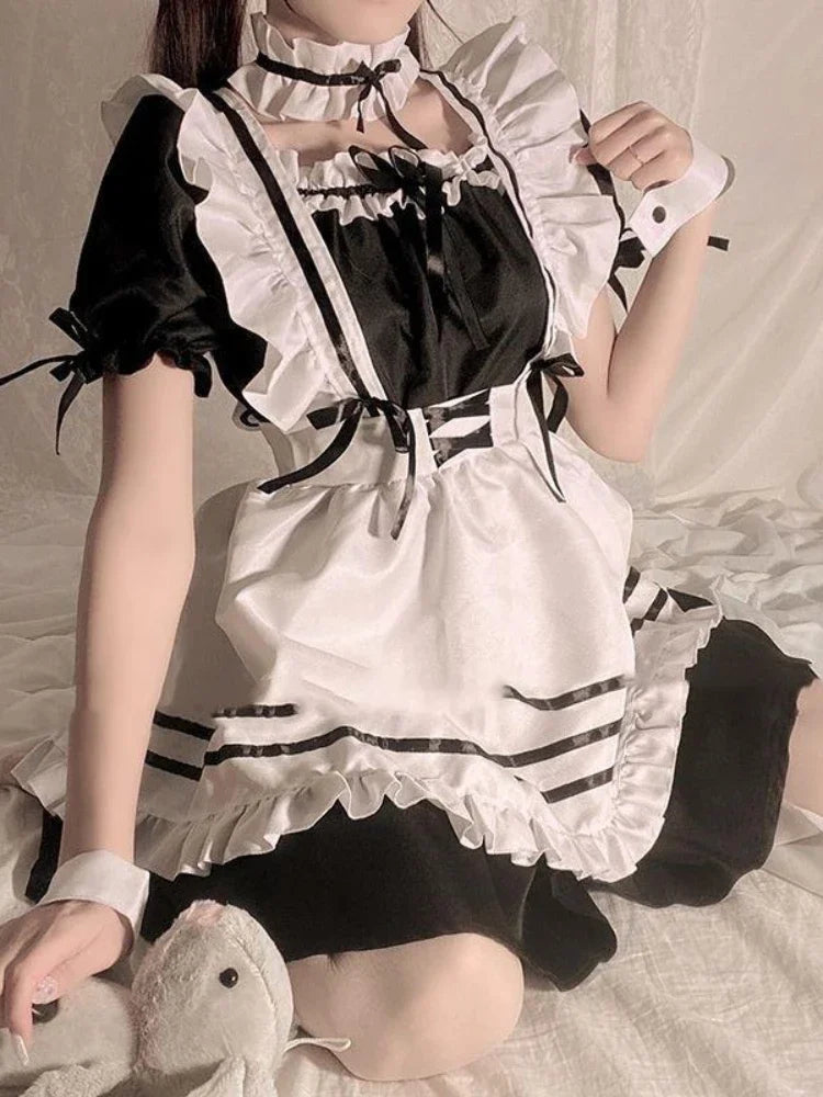 Onlyfans Cosplay Sexy Costumes Erotic Maid Dress For Couple Sex Honeymoon Plus Lolita Chemise Exotic Role Playing Fetish Apparel