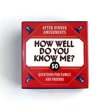 Mini box. - How well do you know me? - Board Game