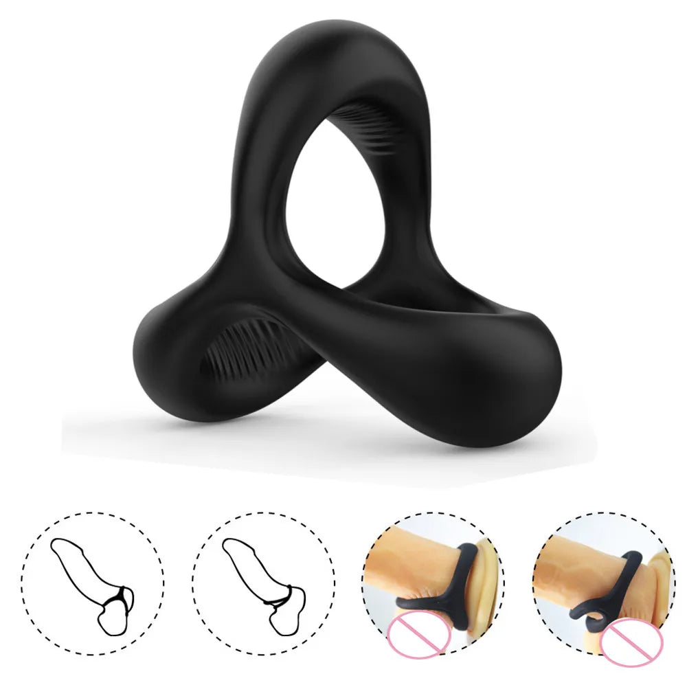 Penis Ring Silicone Semen Lock Ring Delay Ejaculation High Elasticity Time Lasting Cock Rings Adults Sex Toys For Men Couples