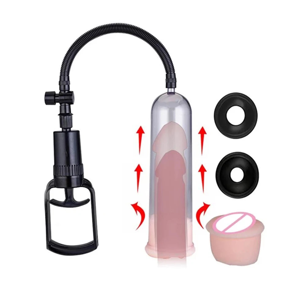 Powerful Penis Pump Extender Enhancement For Man Vacuum Big Dick Trainer Male Lasting Sex Toys