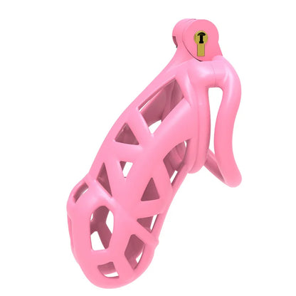 New Color Male Penis Lock Chastity Cage with Lock and 4 Rings Resin Virginity for Men Breathable Cock Ring Penis Fetish Restrain