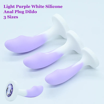 Silicone Anal Plug Crystal Base Butt Plug