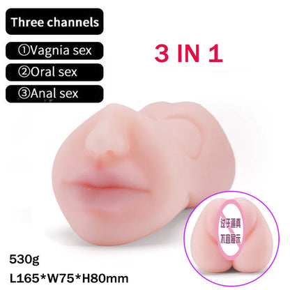 Sex toys Male Masturbator Toys 3in1 Realistic Vagina Anal Sex Simulation