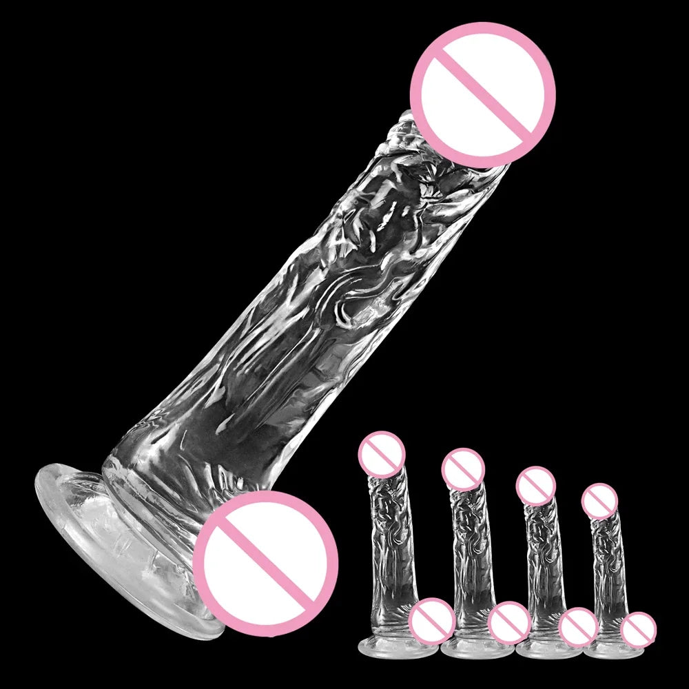 Transparent Soft Jelly Dildo