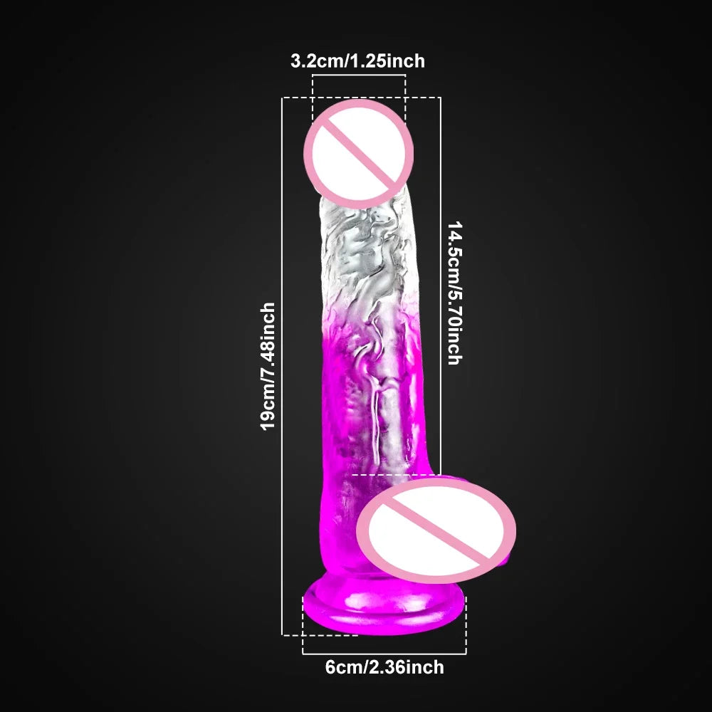 Transparent Soft Jelly Dildo