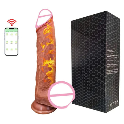 Realistic Dildo Vibrator Telescopic Female APP Remotely Controlled