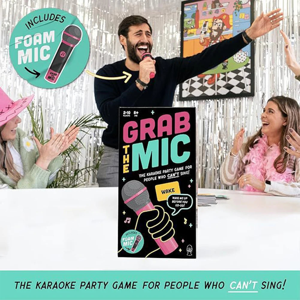 Exciting Grab Mic Bad Singers Board Game Fun Family Karaoke Game