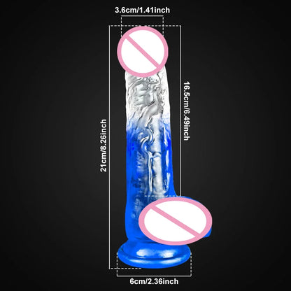 Transparent Soft Jelly Dildo