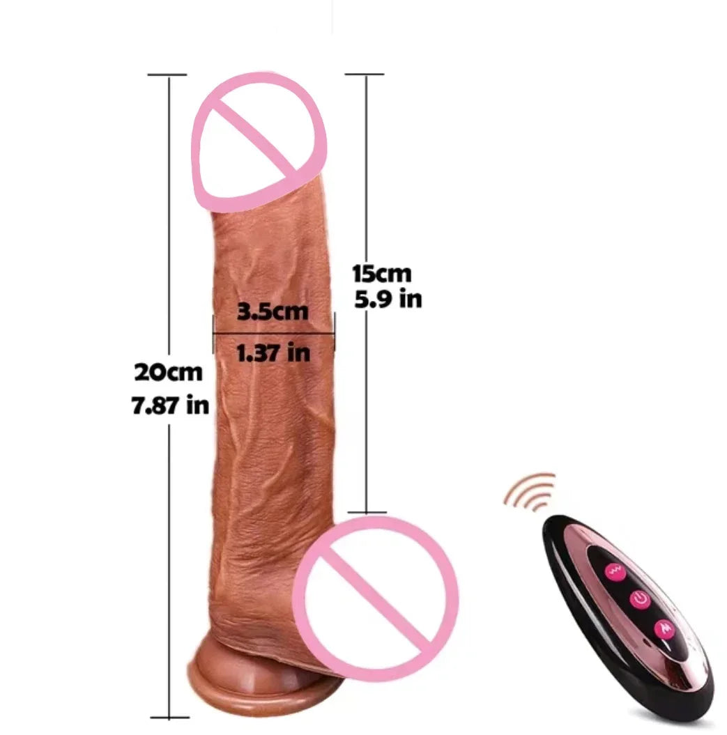 Realistic Dildo Vibrator Telescopic Female APP Remotely Controlled