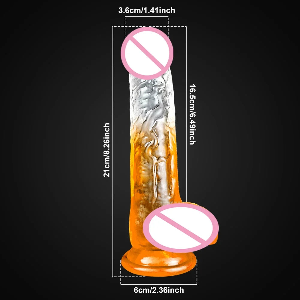 Transparent Soft Jelly Dildo