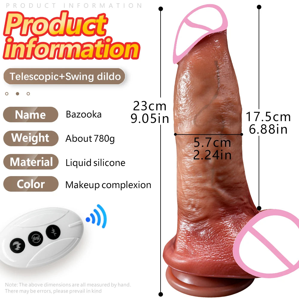 Huge Big Soft Vibrator Heating Realistic Dildo