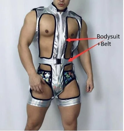 Silver Future Technology One-piece Costume