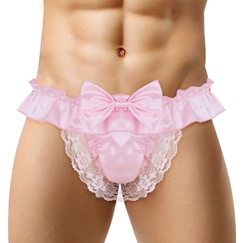 Men's Sexy Satin Bikini Thong