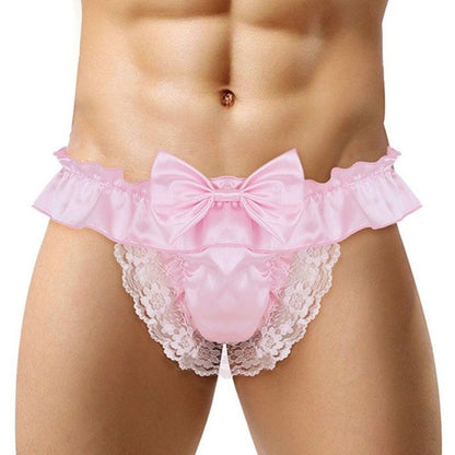 Men's Sexy Satin Bikini Thong
