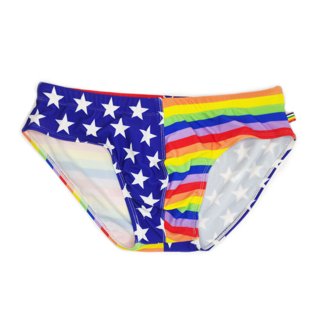 Rainbow Stars Spliced Sexy Men's