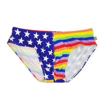 Rainbow Stars Spliced Sexy Men's