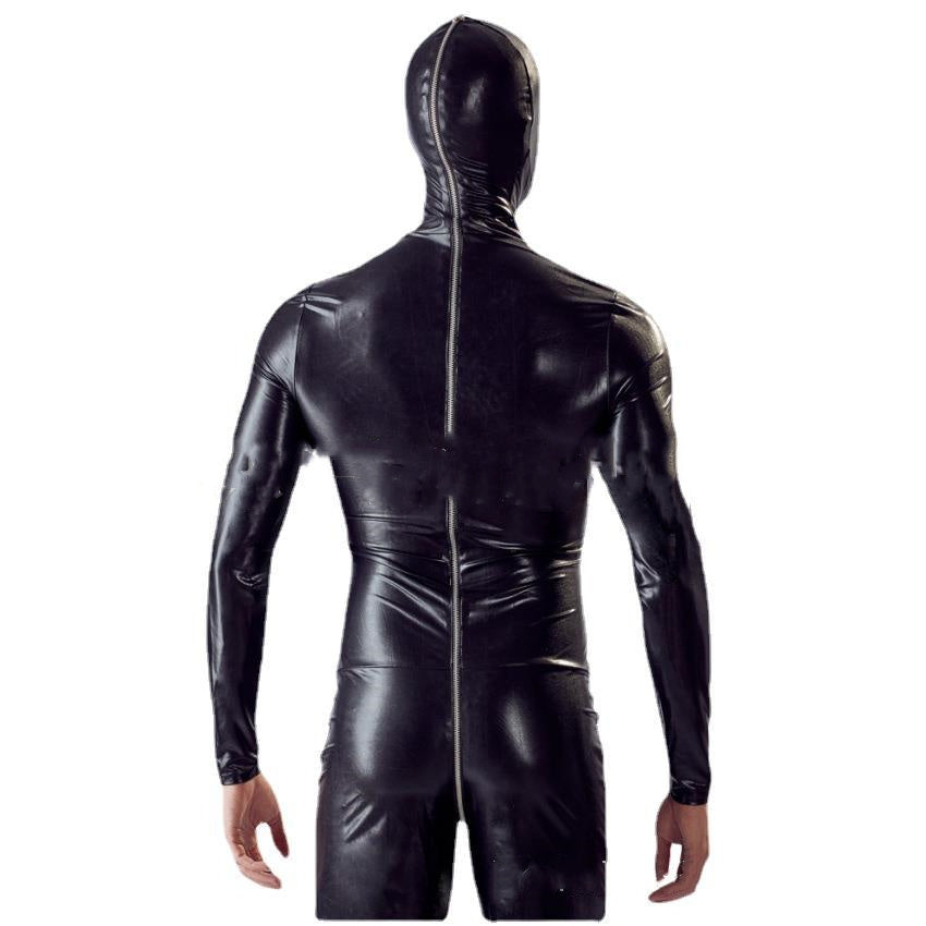 Men's Patent Leather Bodysuit Ds Costume