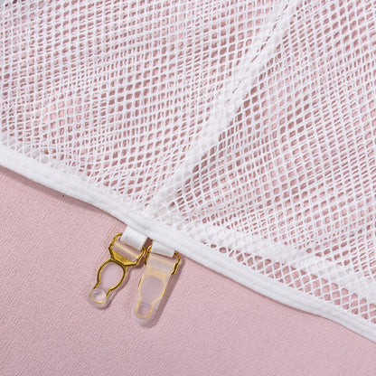 Women's Fashion Grid Transparent Temptation Uniform Five-piece Suit