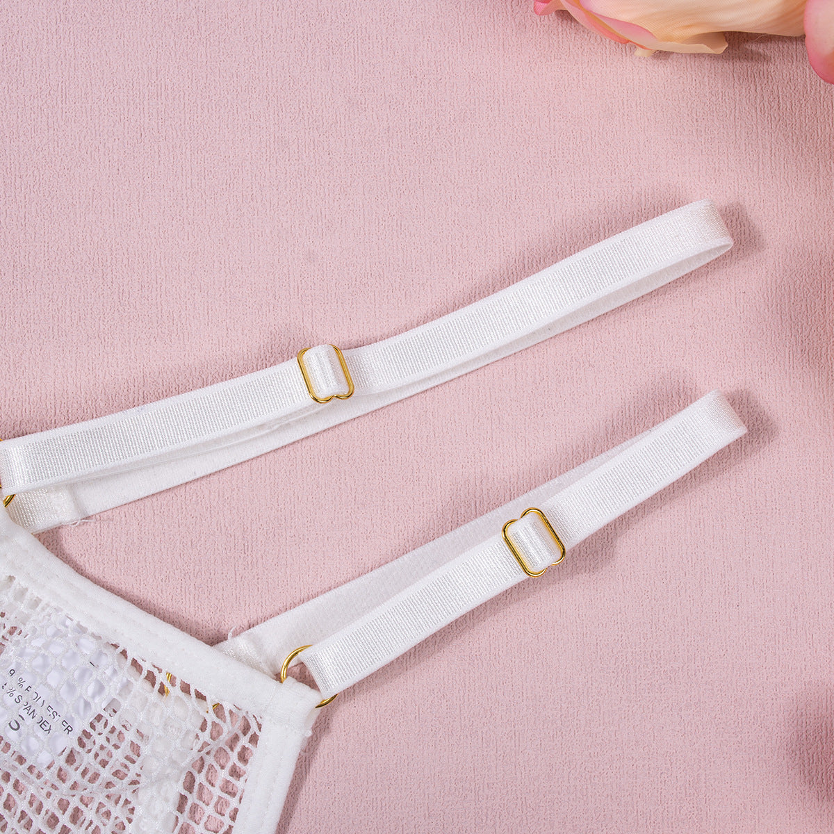 Women's Fashion Grid Transparent Temptation Uniform Five-piece Suit