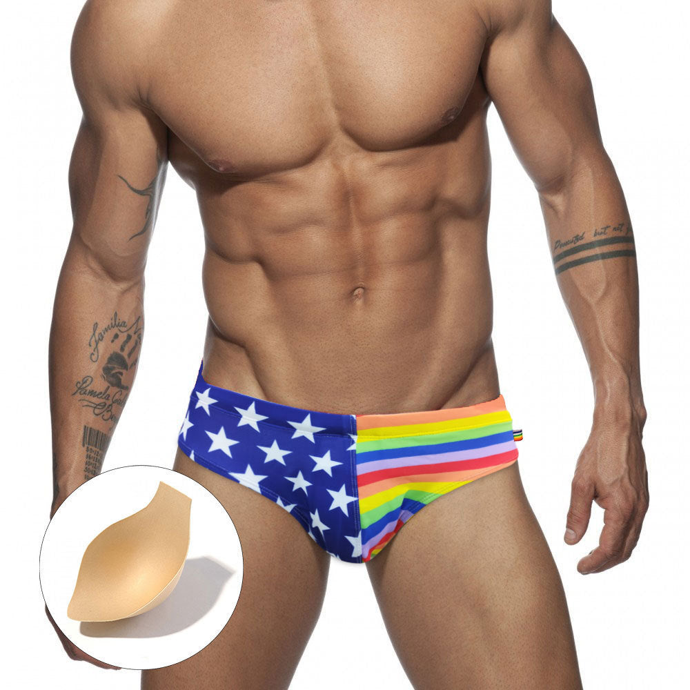 Rainbow Stars Spliced Sexy Men's