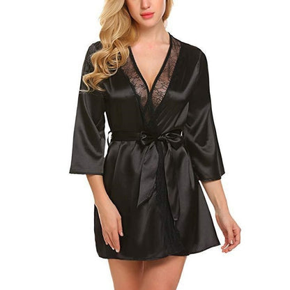 Hot Lingerie Sexy Big Yards Of Bud Silk Robe Interest Suits