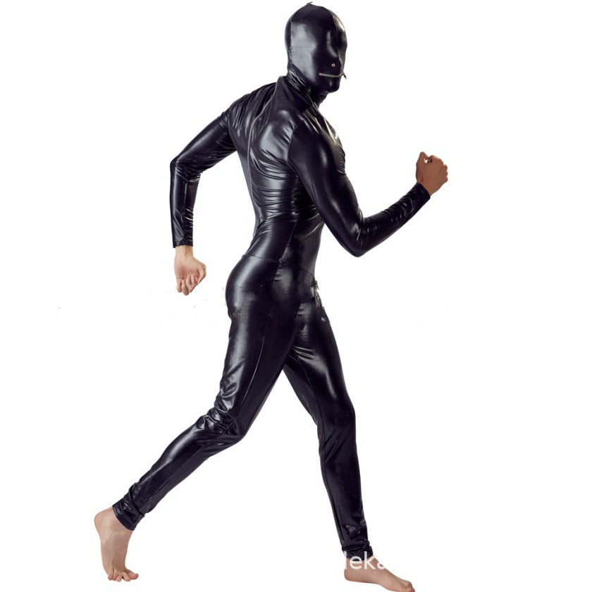 Men's Patent Leather Bodysuit Ds Costume