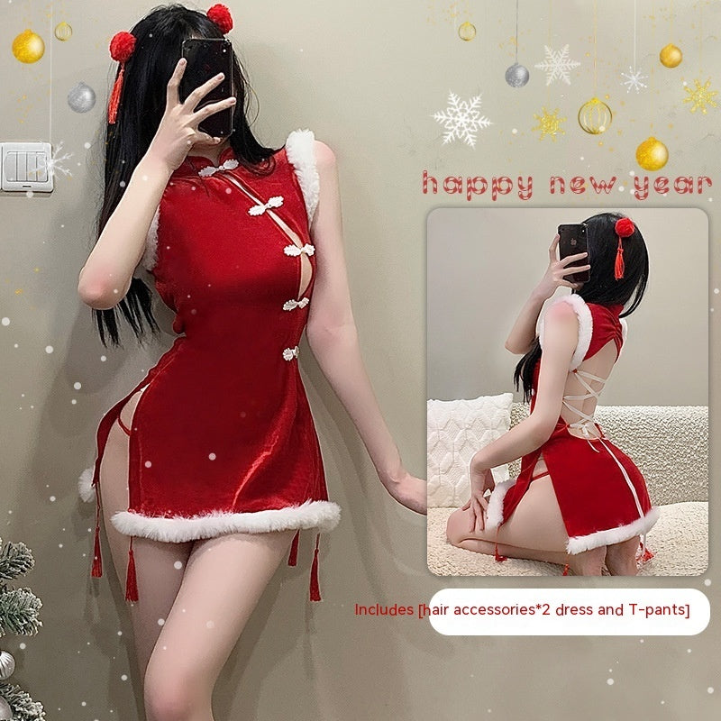 Lingerie Pure Desire Christmas Together Cheongsam