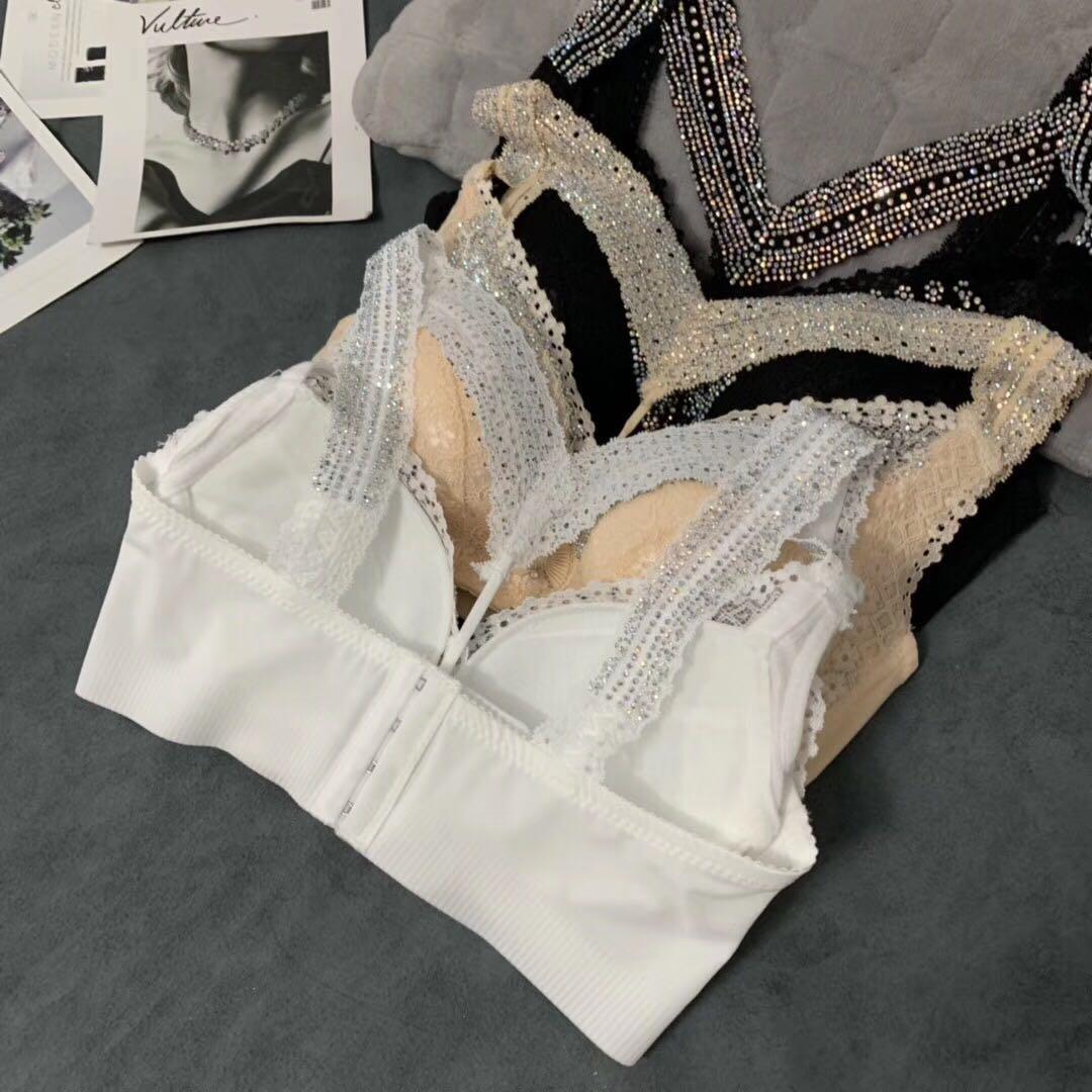 Sexy Lingerie Female Lace Hollow Wide Band Bra